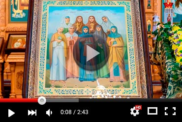  В Софийский собор Алма-Аты подарена икона с частицами мощей преподобных и блаженных жен Дивеевских (ВИДЕО)