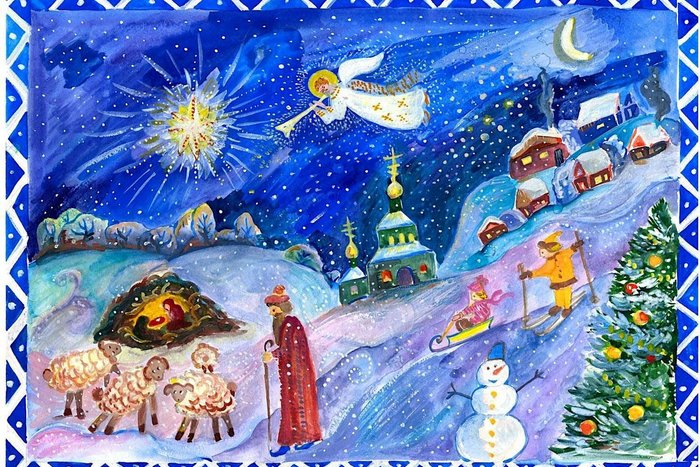 Комиссия по просветительскому служению Астанайской епархии подвела итоги дистанционного Рождественского конкурса детского рисунка
