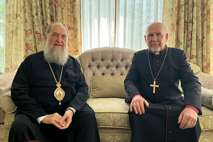 Митрополит Александр встретился с архиепископом Евангелическо-лютеранской церкви в Казахстане Юрием Новгородовым