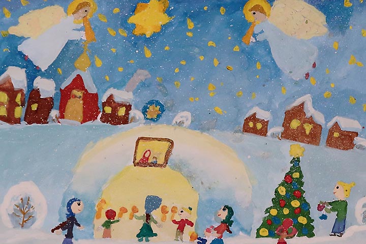 Подведены итоги дистанционного Рождественского конкурса детского рисунка
