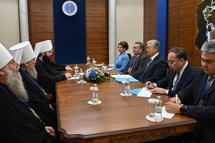 Митрополит Александр принял участие во встрече Президента Республики Казахстан с делегацией Русской Православной Церкви