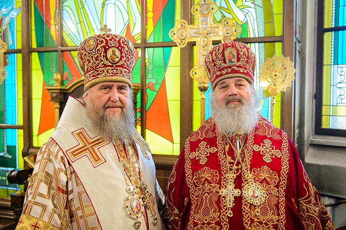 Митрополит Астанайский и Казахстанский Александр поздравил епископа Павлодарского и Экибастузского Варнаву с 10-летием архипастырской хиротонии