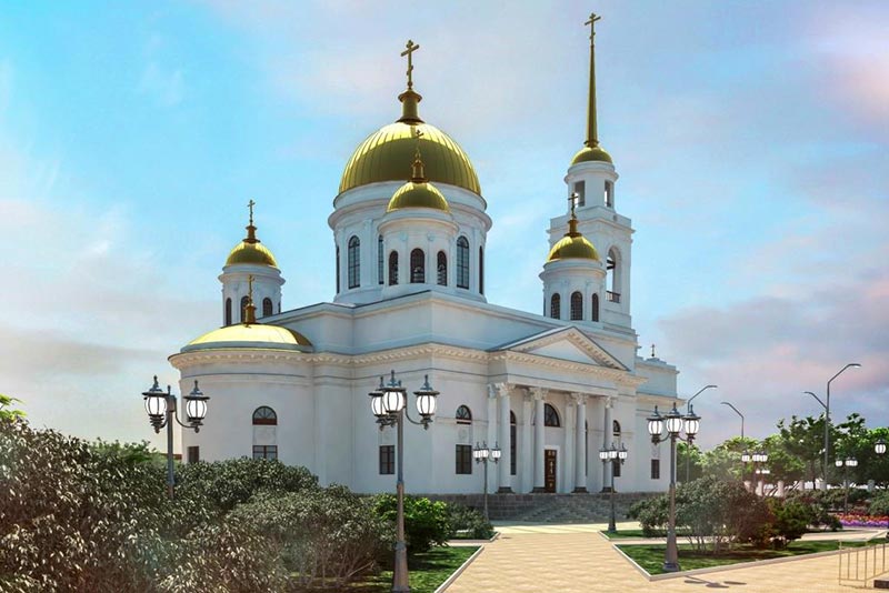 Колокольня новопостроенного Воскресенского собора города Кокшетау обрела свой голос