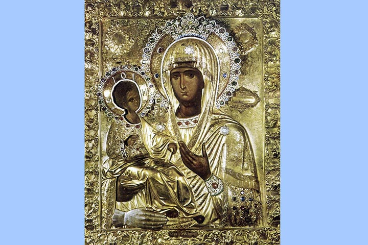 Празднование в честь иконы именуемой «Троеручица». Митрополит Александр совершил Литургию в Никольском соборе Алма-Аты