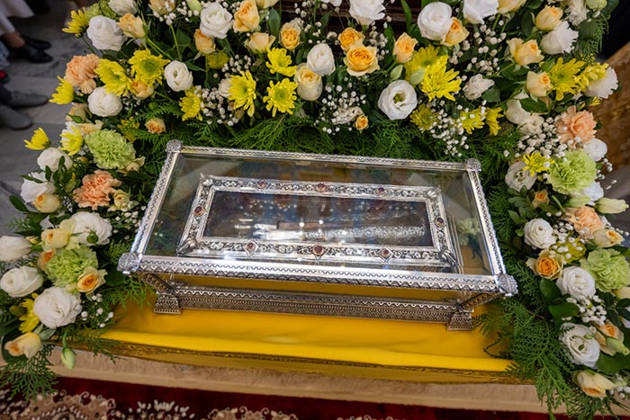 Православные верующие Байконура простились с мощами святителя Спиридона. Святыне поклонились более 5 тысяч человек