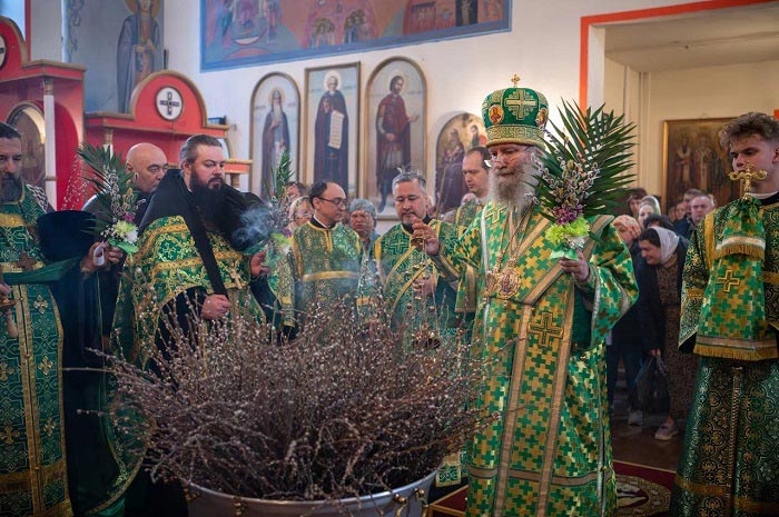 Служение викариев Астанайской епархии в праздник Входа Господня в Иерусалим