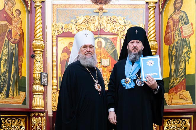 Архиепископ Амфилохий награжден орденом Православной Церкви Казахстана