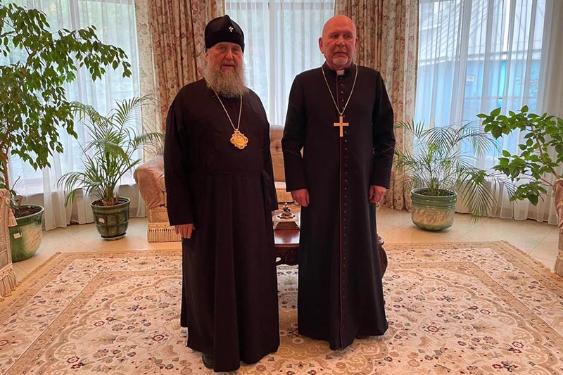 Состоялась встреча митрополита Александра с архиепископом Евангелическо-лютеранской церкви в Казахстане Юрием Новгородовым
