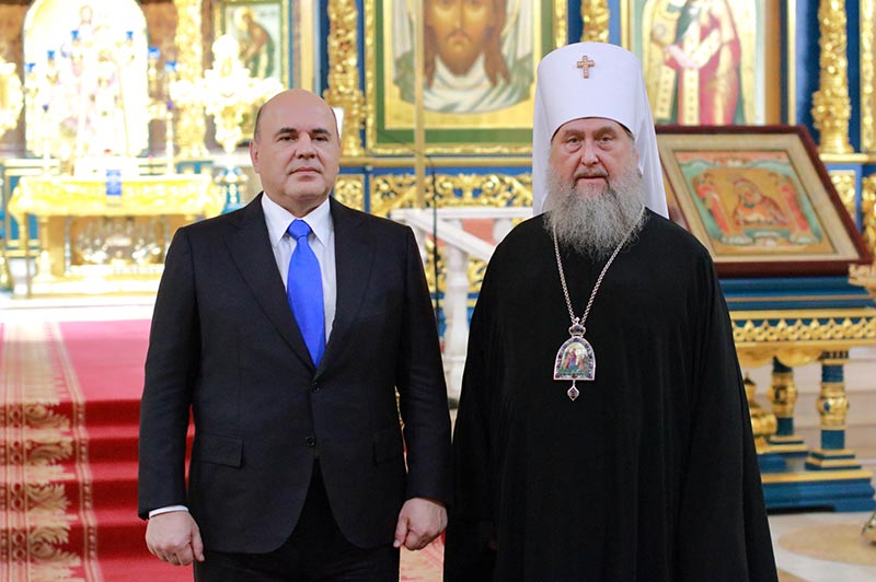Успенский кафедральный собор столицы Казахстана посетил Председатель Правительства Российской Федерации М.В. Мишустин