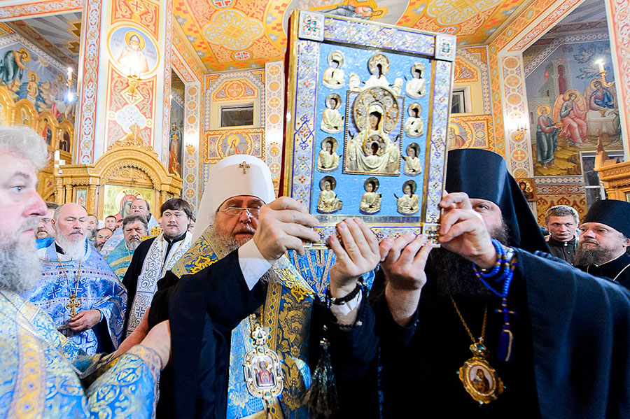 Казахстан обрел новую святыню – точный список с чудотворной Курской-Коренной иконы Пресвятой Богородицы «Знамение»