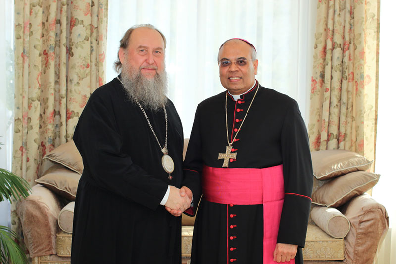 Митрополит Александр и посол Ватикана в Казахстане обсудили вопросы взаимодействия традиционных христианских конфессий в Республике