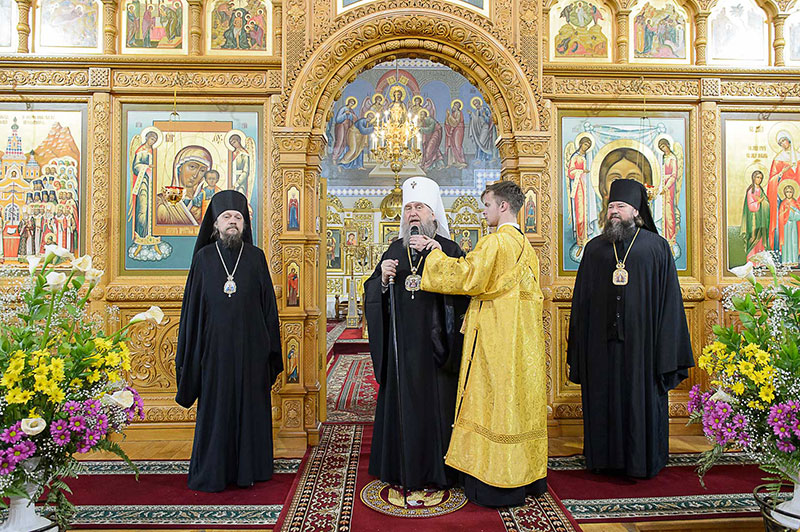 В неделю сыропустную Глава Православной Церкви Казахстана совершил Литургию в Софийском соборе Алма-Аты