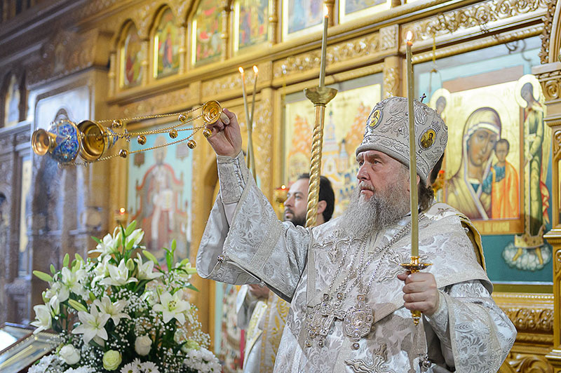 Глава Православной Церкви Казахстана совершил всенощное бдение на праздник Богоявления в Иверско-Серафимовском женском монастыре Южной столицы