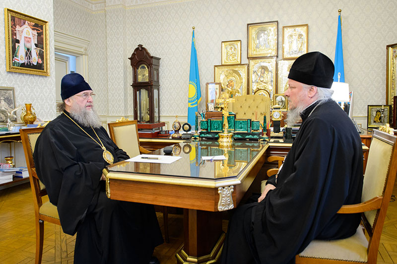 Глава Казахстанского Митрополичьего округа и епископ Карагандинский и Шахтинский Севастиан обсудили вопросы развития Карагандинской епархии