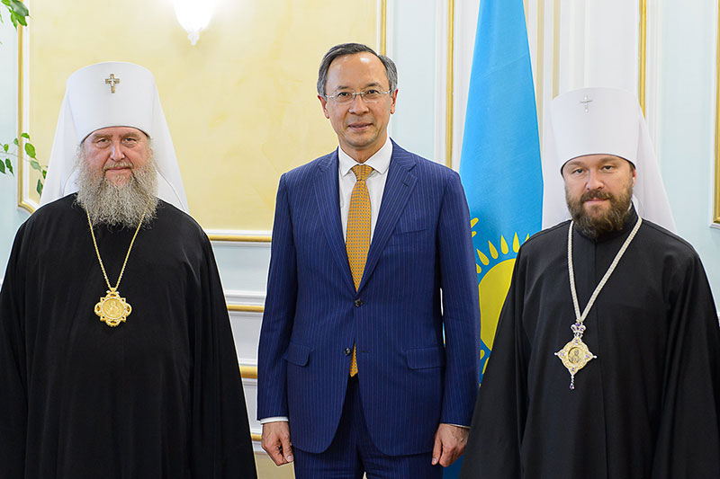 В Астане прошла встреча митрополита Александра и митрополита Илариона с министром иностранных дел Казахстана