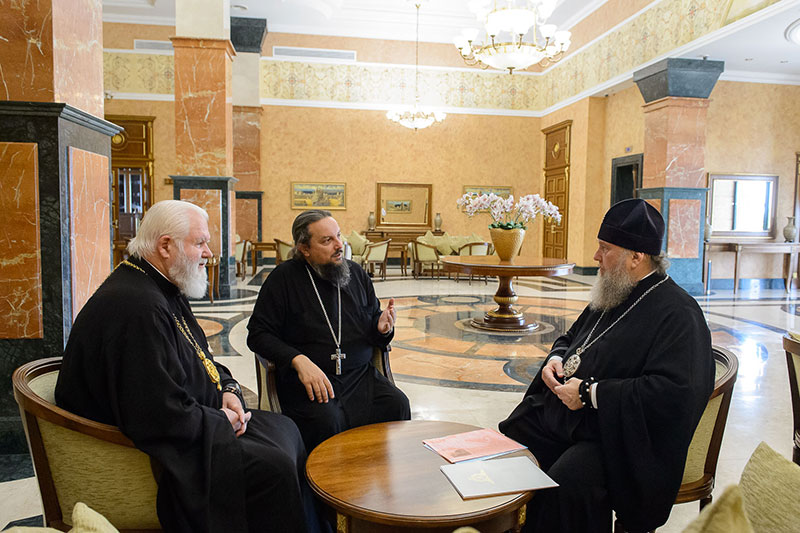 Глава Казахстанского Митрополичьего округа провел совещание с архиепископом Чимкентским и Таразским Елевферием